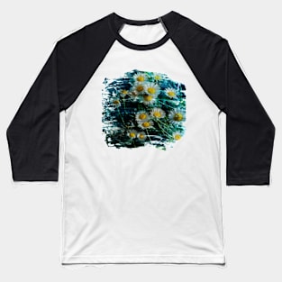 Ox-eye daisy flower brushstrokes Baseball T-Shirt